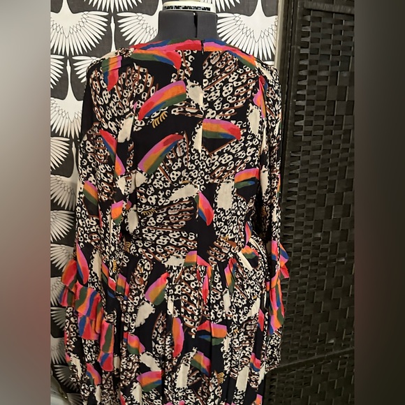 FARM RIO Leopard Toucans Dress - MAXI DRESS Size LG - Picture 10 of 14
